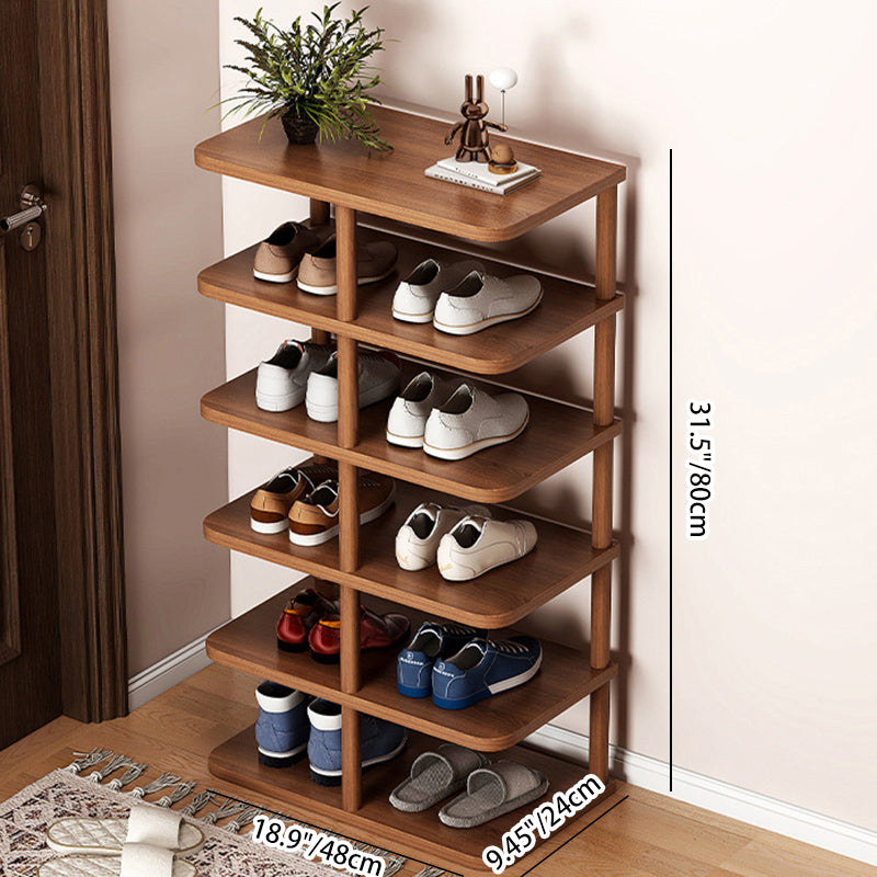 Shoe Rack | Minimalist PVC Wood Design | 6/7 Tier Storage Organizer | Entryway Furniture 3