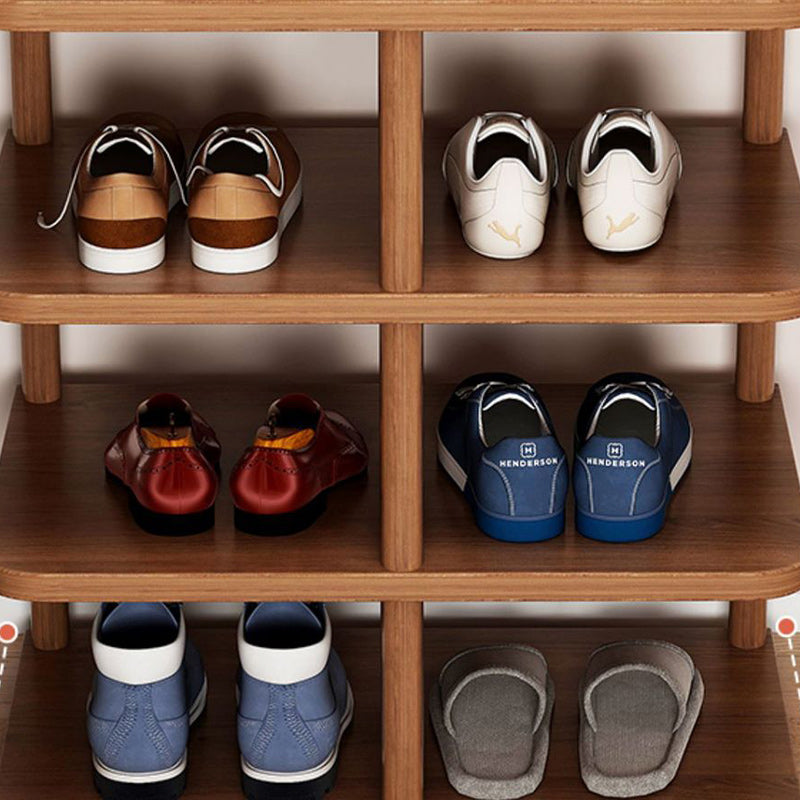 Shoe Rack | Minimalist PVC Wood Design | 6/7 Tier Storage Organizer | Entryway Furniture 5