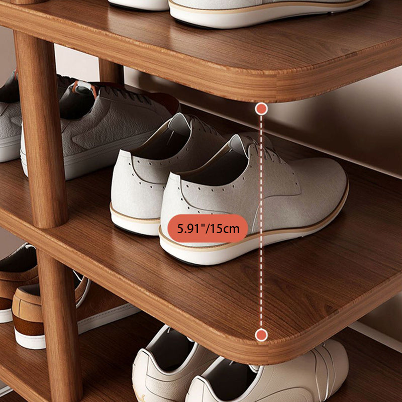 Shoe Rack | Minimalist PVC Wood Design | 6/7 Tier Storage Organizer | Entryway Furniture 6