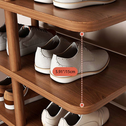Shoe Rack | Minimalist PVC Wood Design | 6/7 Tier Storage Organizer | Entryway Furniture 6