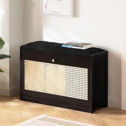 Shoe Storage Bench | Bamboo & ABS | Breathable Flip-Top Design | Entryway Shoe Rack 11