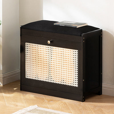 Shoe Storage Bench | Bamboo & ABS | Breathable Flip-Top Design | Entryway Shoe Rack 3