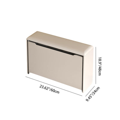 Shoe Storage Bench | PU Leather & Pine | Minimalist Design | 2-Tier Organizer for Entryway 4