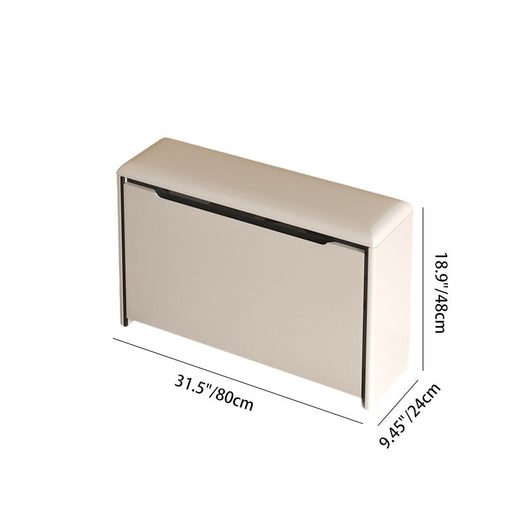 Shoe Storage Bench | PU Leather & Pine | Minimalist Design | 2-Tier Organizer for Entryway 6