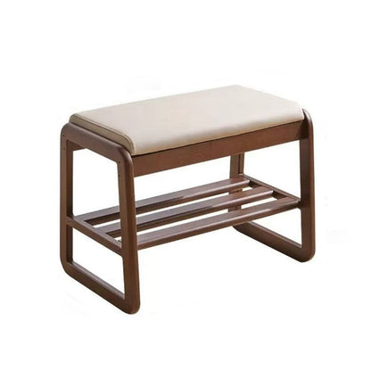 Shoe Storage Cabinet | Solid Wood & Tech Cloth | Compact 1-Tier Design | Entryway Organizer 0