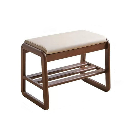Shoe Storage Cabinet | Solid Wood & Tech Cloth | Compact 1-Tier Design | Entryway Organizer 0