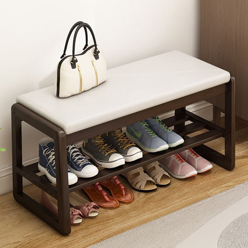 Shoe Storage Cabinet | Solid Wood & Tech Cloth | Compact 1-Tier Design | Entryway Organizer 1