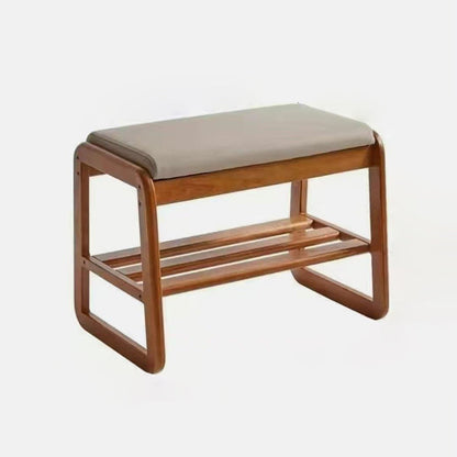Shoe Storage Cabinet | Solid Wood & Tech Cloth | Compact 1-Tier Design | Entryway Organizer 13