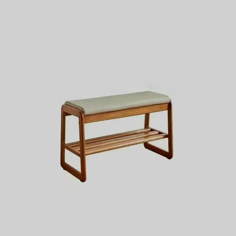 Shoe Storage Cabinet | Solid Wood & Tech Cloth | Compact 1-Tier Design | Entryway Organizer 9
