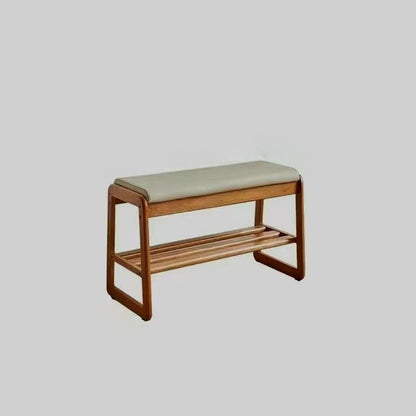 Shoe Storage Cabinet | Solid Wood & Tech Cloth | Compact 1-Tier Design | Entryway Organizer 9