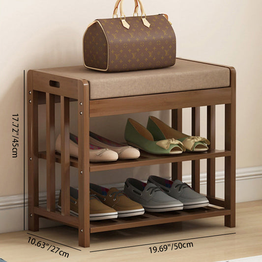 Shoe Storage Rack | Minimalist Bamboo Rattan with 2-Tier Design | Perfect for Entryway Organization 0
