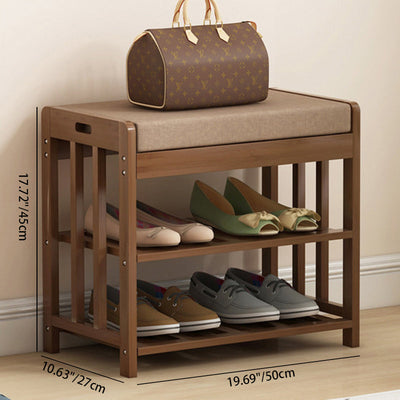 Shoe Storage Rack | Minimalist Bamboo Rattan with 2-Tier Design | Perfect for Entryway Organization 0