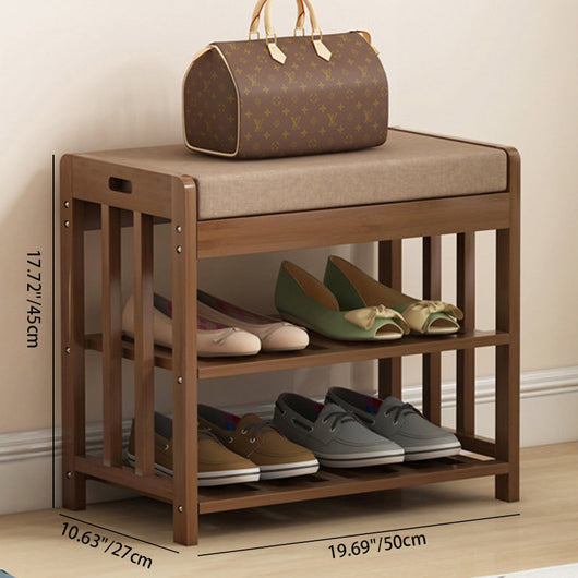 Shoe Storage Rack | Minimalist Bamboo Rattan with 2-Tier Design | Perfect for Entryway Organization 0