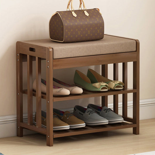 Shoe Storage Rack | Minimalist Bamboo Rattan with 2-Tier Design | Perfect for Entryway Organization 1