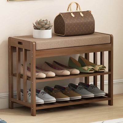 Shoe Storage Rack | Minimalist Bamboo Rattan with 2-Tier Design | Perfect for Entryway Organization 2
