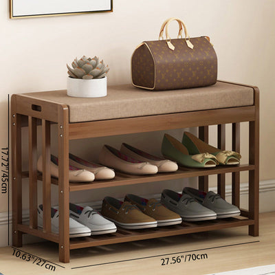 Shoe Storage Rack | Minimalist Bamboo Rattan with 2-Tier Design | Perfect for Entryway Organization 5