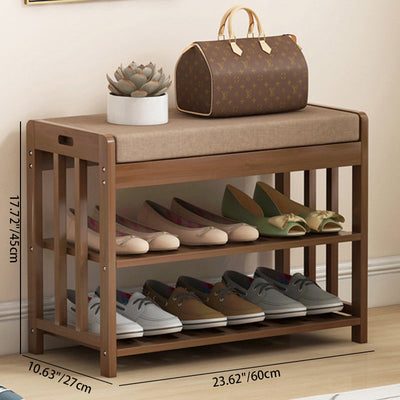 Shoe Storage Rack | Minimalist Bamboo Rattan with 2-Tier Design | Perfect for Entryway Organization 6