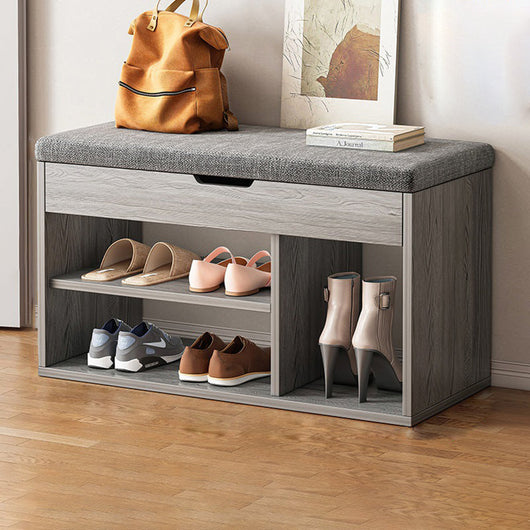 Shoe Storage Rack | Minimalist PU Leather & Wood | 3-Tier Shoe Organizer for Entryway 10