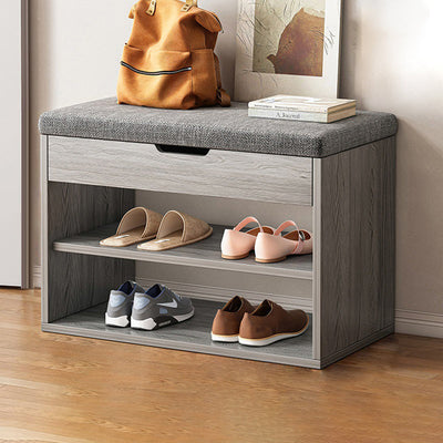 Shoe Storage Rack | Minimalist PU Leather & Wood | 3-Tier Shoe Organizer for Entryway 11