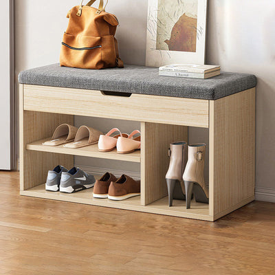 Shoe Storage Rack | Minimalist PU Leather & Wood | 3-Tier Shoe Organizer for Entryway 12