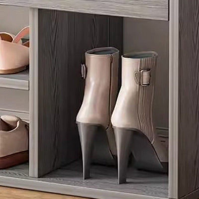Shoe Storage Rack | Minimalist PU Leather & Wood | 3-Tier Shoe Organizer for Entryway 9