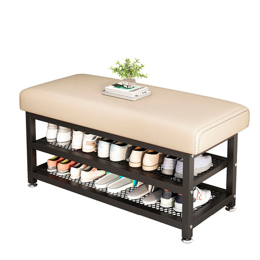 Shoe Storage Rack | Tech Fabric & Carbon Steel | 2-Tier Space-Saving Design | Entryway Organization 0