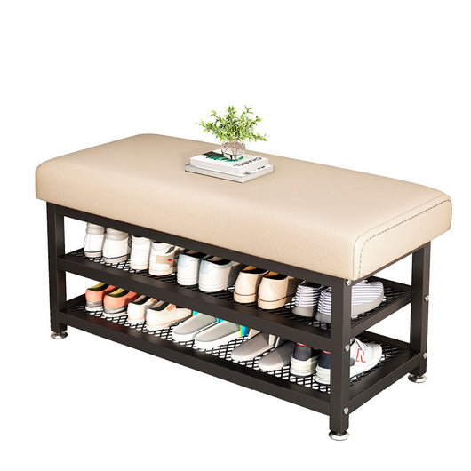 Shoe Storage Rack | Tech Fabric & Carbon Steel | 2-Tier Space-Saving Design | Entryway Organization 0
