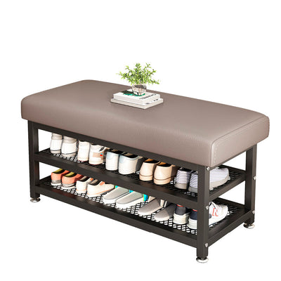 Shoe Storage Rack | Tech Fabric & Carbon Steel | 2-Tier Space-Saving Design | Entryway Organization 15