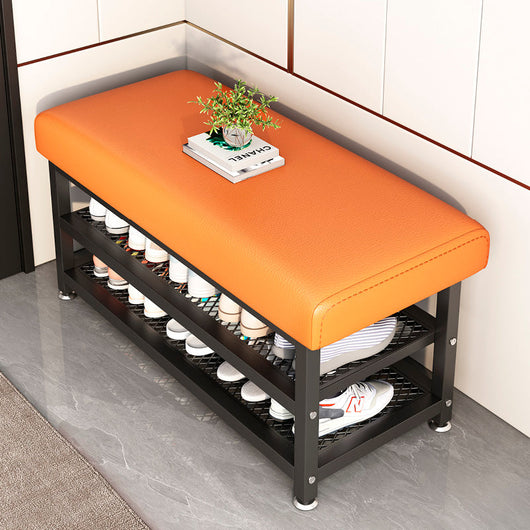Shoe Storage Rack | Tech Fabric & Carbon Steel | 2-Tier Space-Saving Design | Entryway Organization 17