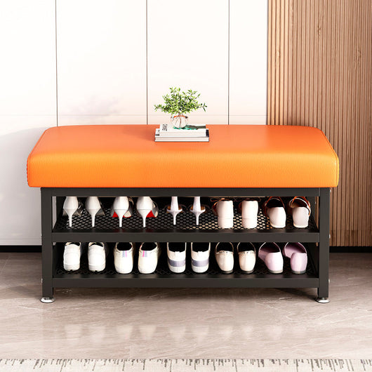 Shoe Storage Rack | Tech Fabric & Carbon Steel | 2-Tier Space-Saving Design | Entryway Organization 1