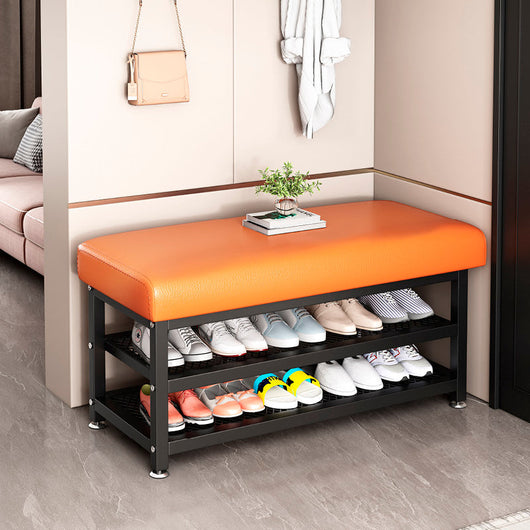 Shoe Storage Rack | Tech Fabric & Carbon Steel | 2-Tier Space-Saving Design | Entryway Organization 2
