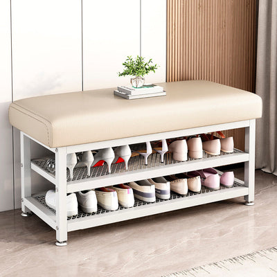 Shoe Storage Rack | Tech Fabric & Carbon Steel | 2-Tier Space-Saving Design | Entryway Organization 3