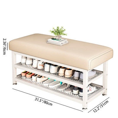 Shoe Storage Rack | Tech Fabric & Carbon Steel | 2-Tier Space-Saving Design | Entryway Organization 5