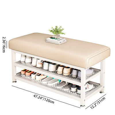 Shoe Storage Rack | Tech Fabric & Carbon Steel | 2-Tier Space-Saving Design | Entryway Organization 7