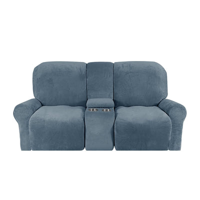 Sofa Cover Velvet Plush with Cup Holders | Non-Slip Protection for 2-Seater Recliner Loveseat 12