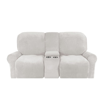 Sofa Cover Velvet Plush with Cup Holders | Non-Slip Protection for 2-Seater Recliner Loveseat 13