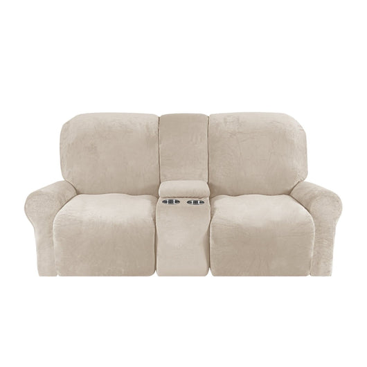 Sofa Cover Velvet Plush with Cup Holders | Non-Slip Protection for 2-Seater Recliner Loveseat 6