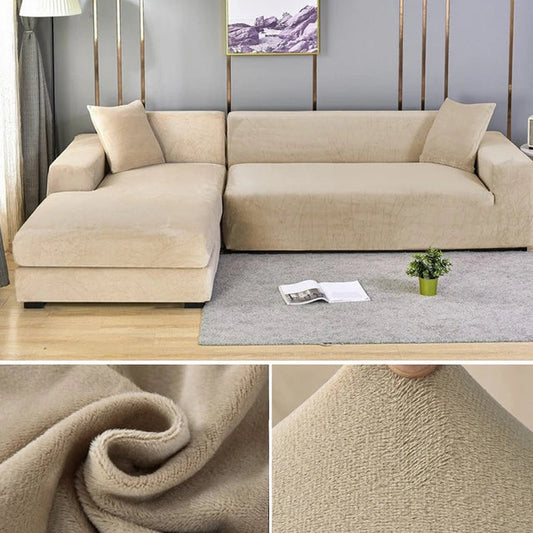 Sofa Cover | Elastic Velvet, Stain-Resistant, Universal Fit | Living Room Protection and Style 0
