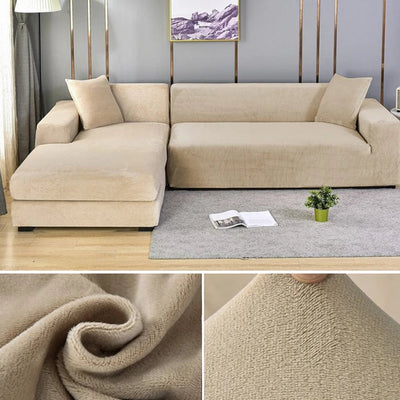 Sofa Cover | Elastic Velvet, Stain-Resistant, Universal Fit | Living Room Protection and Style 0