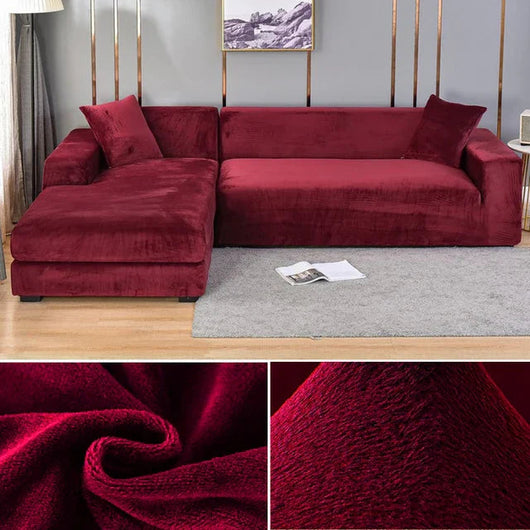 Sofa Cover | Elastic Velvet, Stain-Resistant, Universal Fit | Living Room Protection and Style 11