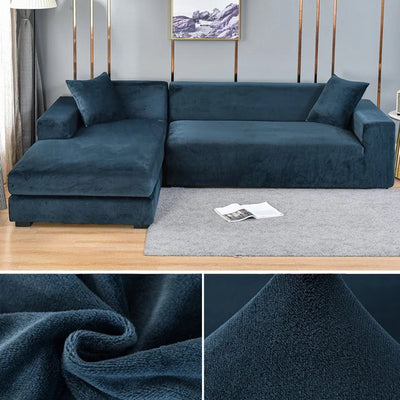 Sofa Cover | Elastic Velvet, Stain-Resistant, Universal Fit | Living Room Protection and Style 12