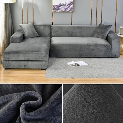 Sofa Cover | Elastic Velvet, Stain-Resistant, Universal Fit | Living Room Protection and Style 5