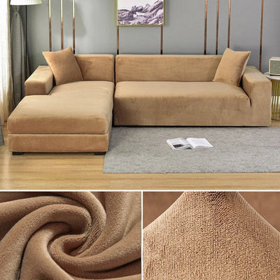 Sofa Cover | Elastic Velvet, Stain-Resistant, Universal Fit | Living Room Protection and Style 7