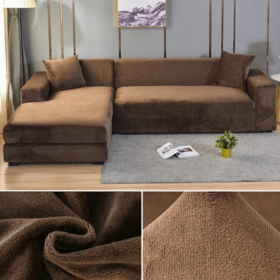 Sofa Cover | Elastic Velvet, Stain-Resistant, Universal Fit | Living Room Protection and Style 8
