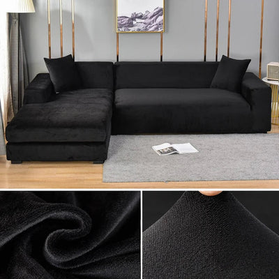 Sofa Cover | Elastic Velvet, Stain-Resistant, Universal Fit | Living Room Protection and Style 9