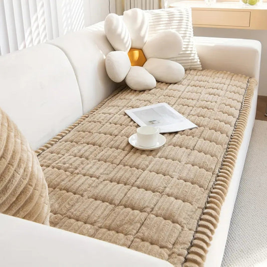 Sofa Cover | Plush Microfiber Blend | Pet-Friendly Protection & Non-Slip Design | Living Room 0