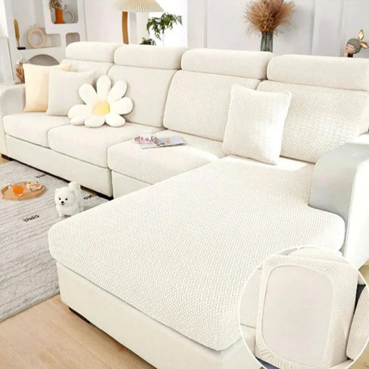Sofa Cover | Premium Stretch Fabric | Pet-Friendly & Machine Washable | Living Room Protection 2