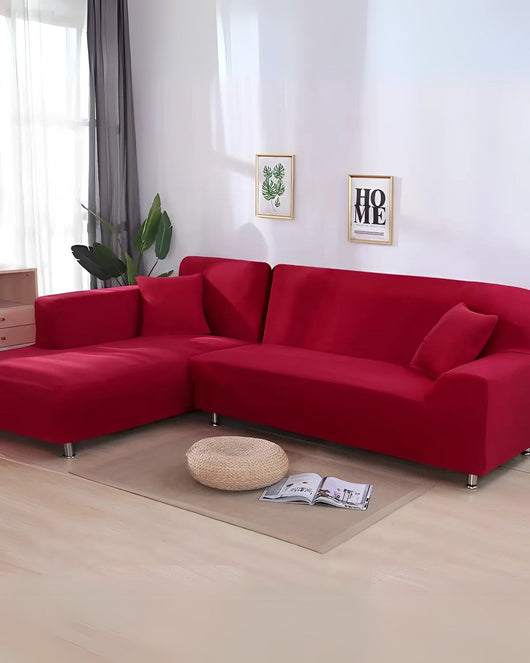 Sofa Cover | Soft Stretch Fabric | Tailored Fit for Sectional Couches | Easy Installation in Living Room 3