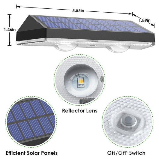 SolarGlow | Stylish Waterproof Solar Fence Lights for Walkways and Gardens 3