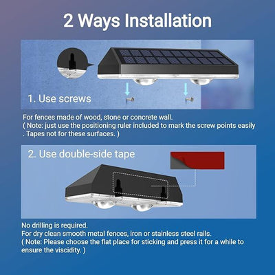 SolarGlow | Stylish Waterproof Solar Fence Lights for Walkways and Gardens 6